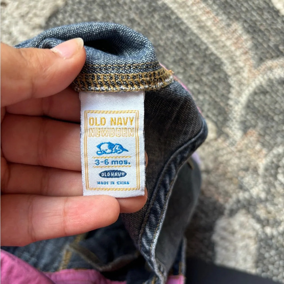 Vintage Old Navy Denim Baby Girl Ruffle Skirt Overalls size 3-6 Months - Picture 4 of 4